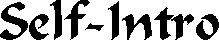 SELF-INTRO