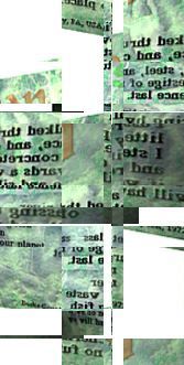 Left panel of the graphic poem _Crassroom_ by T Newfields