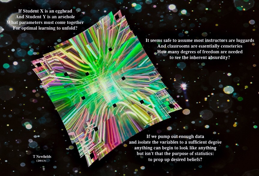 A Statistical Conjecture - an art work & poem by T Newfields