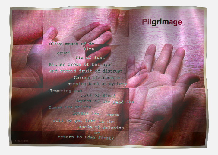 Pilgrimage - a graphic poem by T Newfields