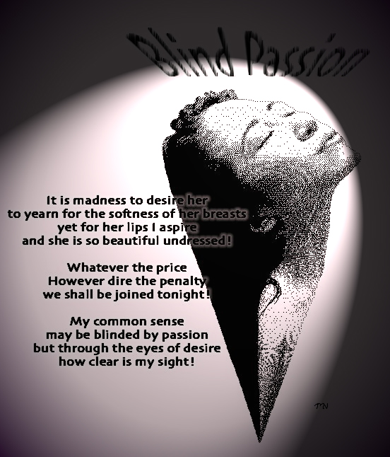Blind Passion - a poem and graphic manipulation by T Newfields