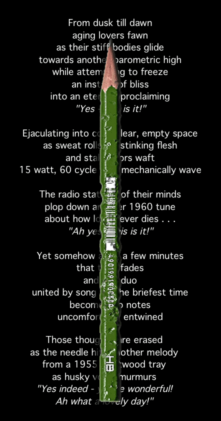 From Dusk till Dawn - a graphic poem by T Newfields