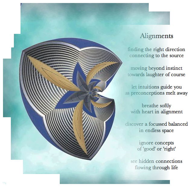 Alignments / Cadrages / Alineaciones / Ausrichtungen - a graphic poem by T Newfields