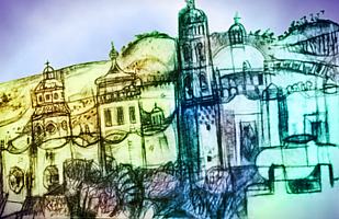 San Miguel Skyline - a painting by Will Norman